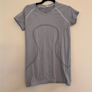 Lululemon Swiftly Tech Striped Short Sleeve Tee - Black and White